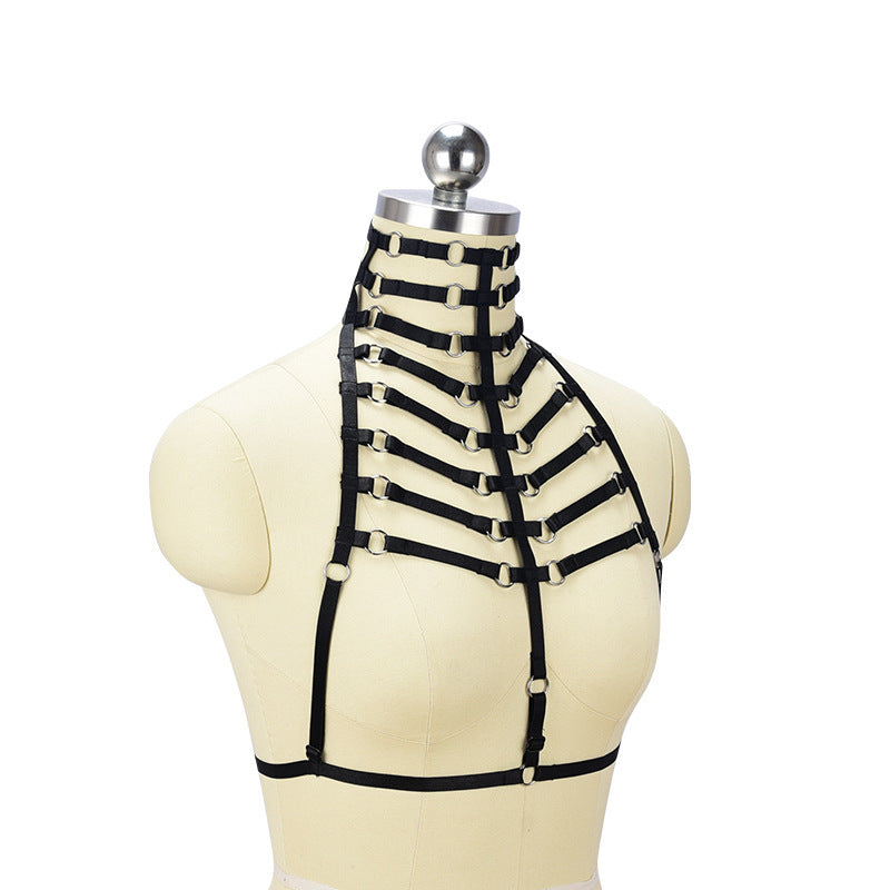 Sexy Strappy Bra, Bamboo-like Sexy Bundled Hollow Dance Uniform Temptation