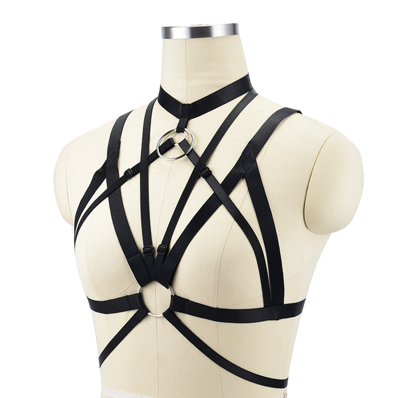 Sexy Strappy Bra, Bamboo-like Sexy Bundled Hollow Dance Uniform Temptation