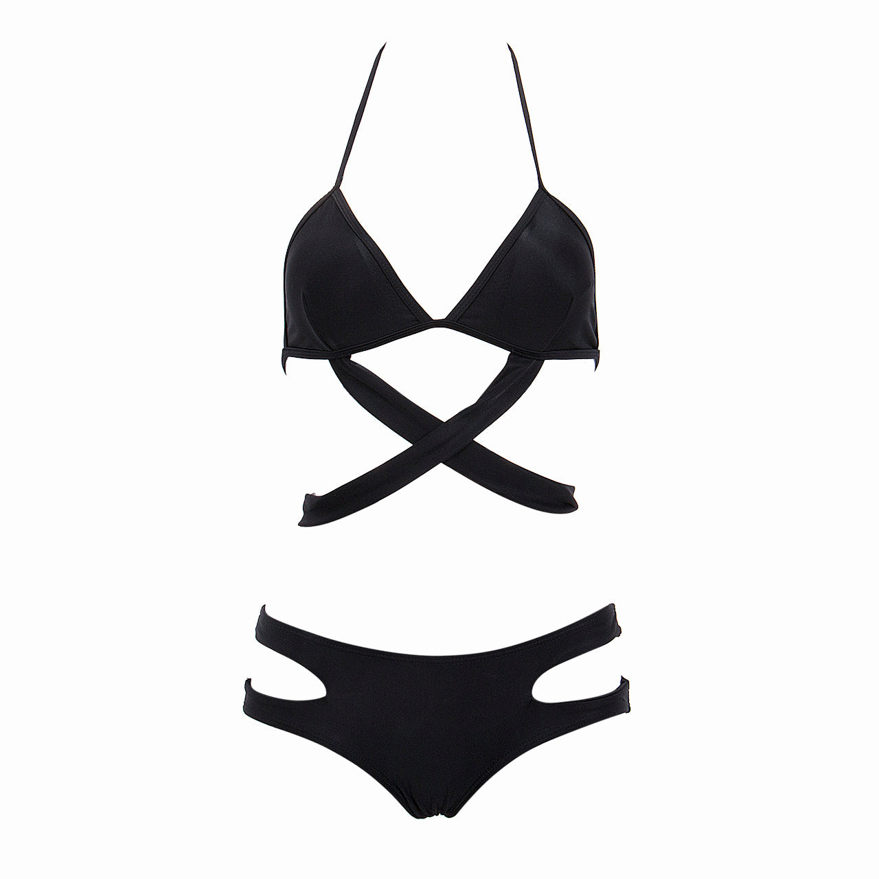 Sexy wisps split bikini swimsuit