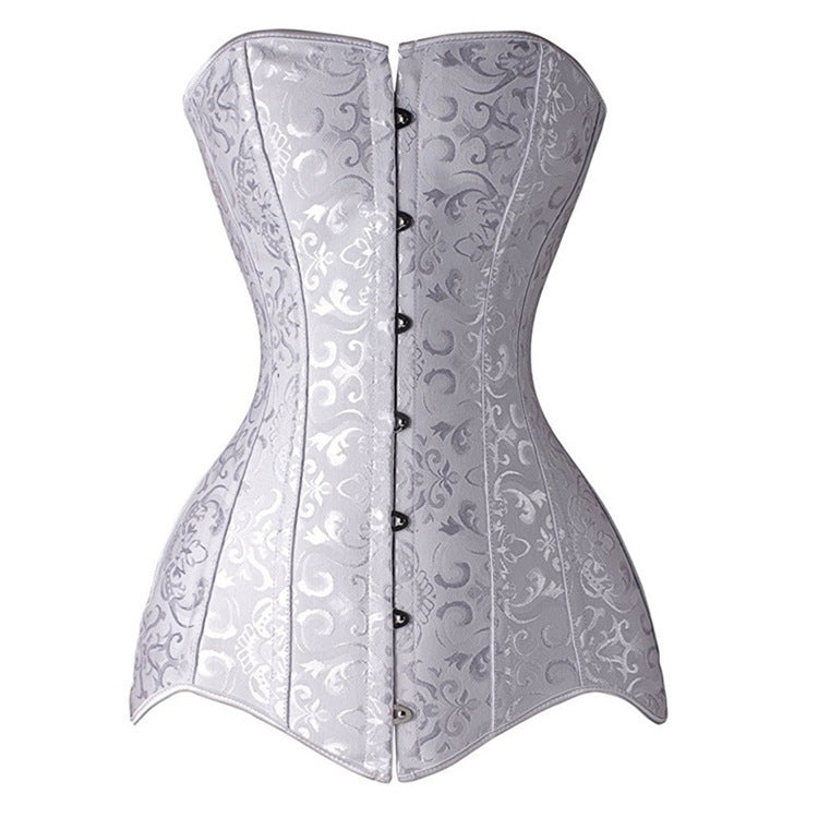 Ladies Sexy White Black Gathered Corset