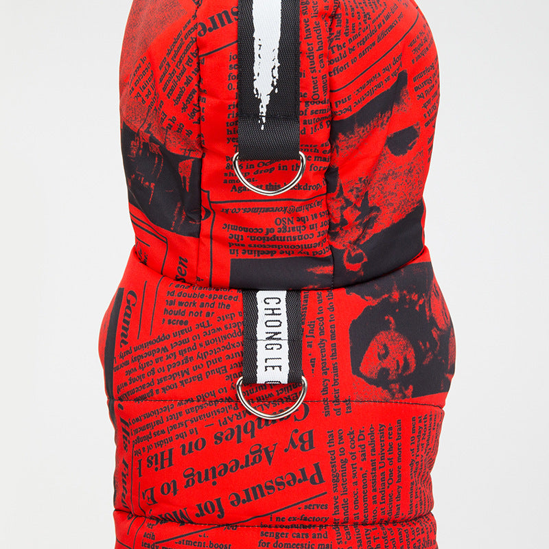 Newspaper cotton pet clothes