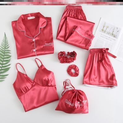Sexy seven piece set with ice silk