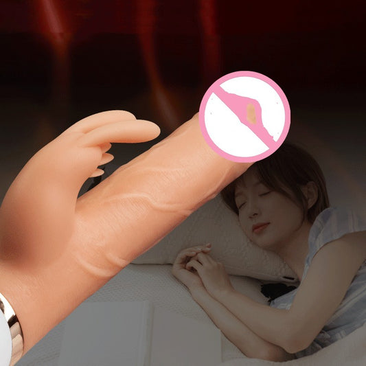 Silicone Vibrating Rod Toy Swing Telescopic Heating
