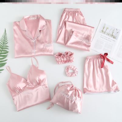 Sexy seven piece set with ice silk