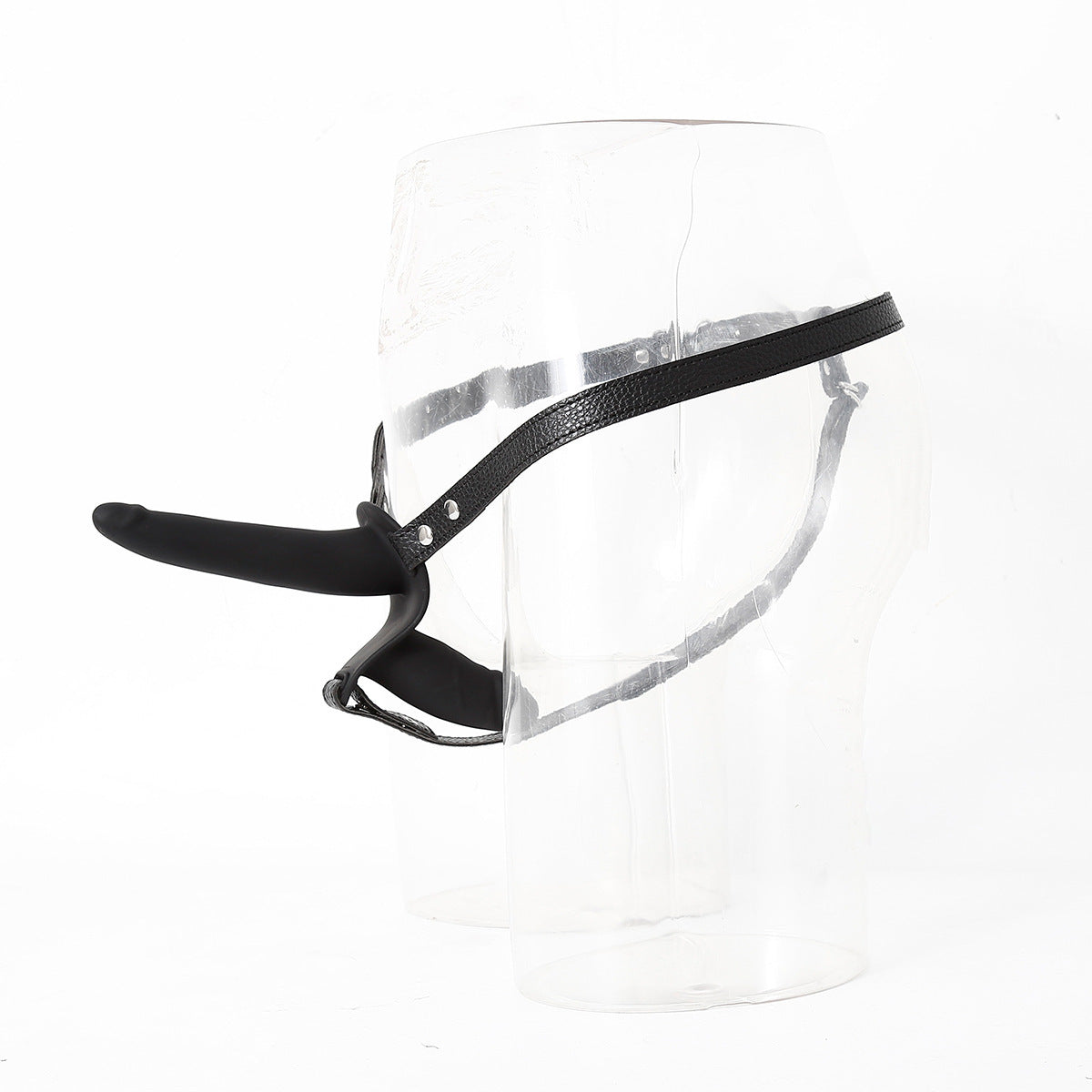 Wear Leather Pants Penis Dildo