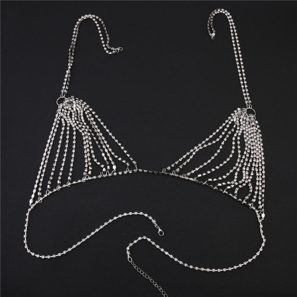 Sexy Diamond Chain Bikini Chest Chain
