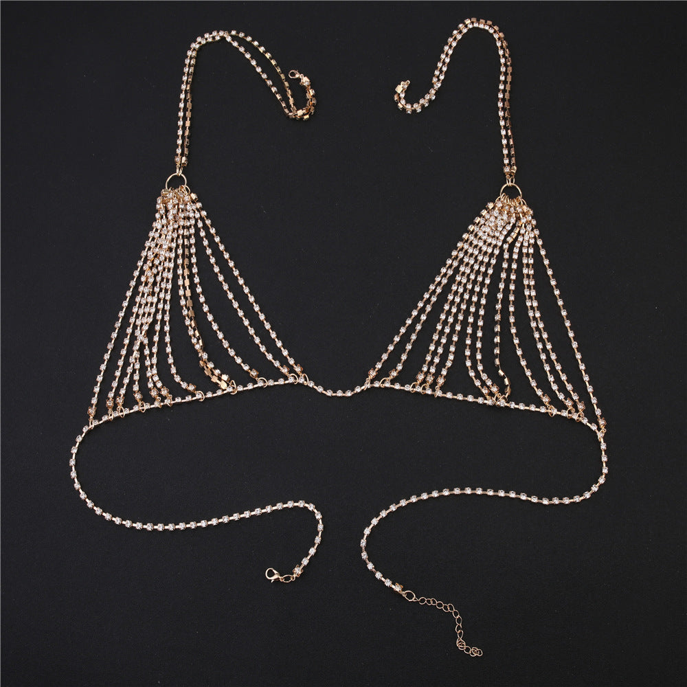 Sexy Diamond Chain Bikini Chest Chain