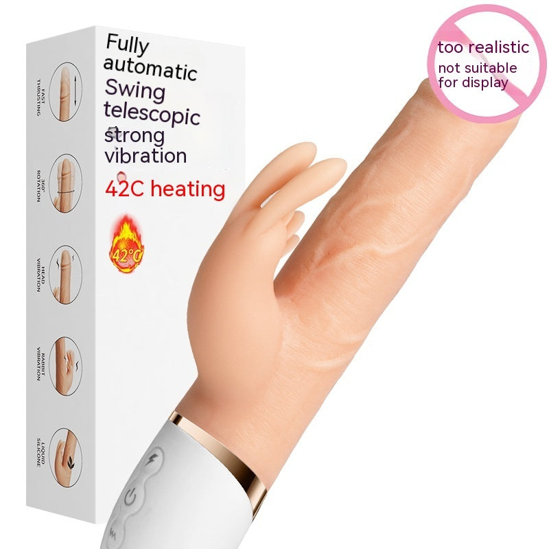 Silicone Vibrating Rod Toy Swing Telescopic Heating