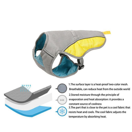 Dog cold vest summer breathable pet heatstroke cooling clothes