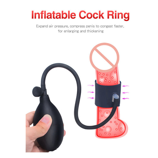 Inflatable Horseshoe Ring Expansion Lock Toy
