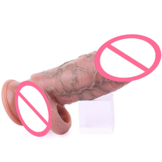 Hollow Silicone Case Men's Penis Wear Bold Lantern Ring