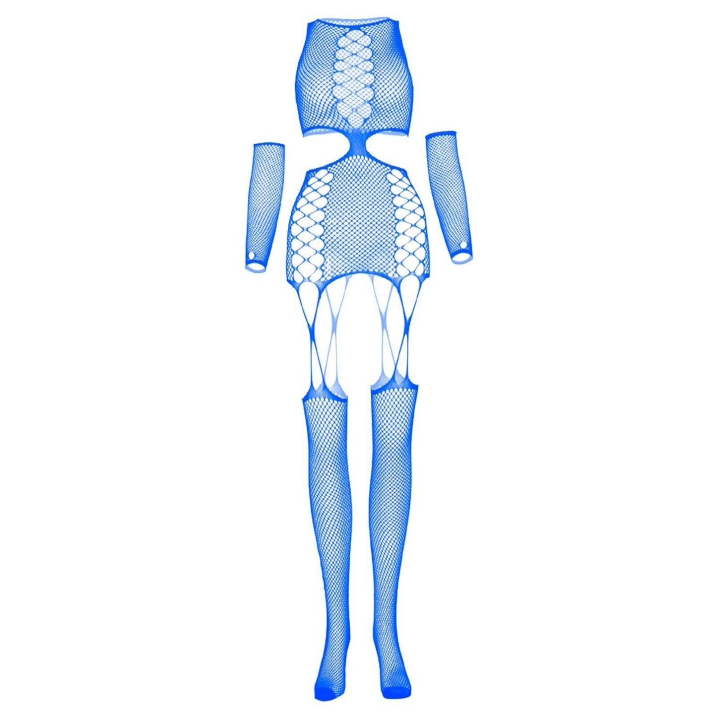 Fishnet Jumpsuit Sexy Hollow Long-sleeved