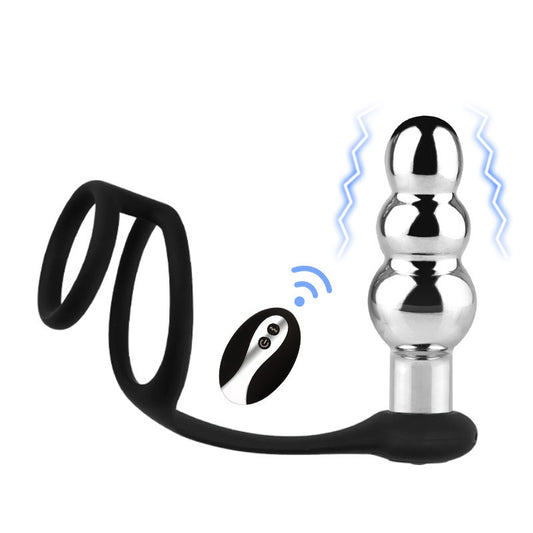 Thread Metal Remote Control Vibration Sex Toy Butt Plug Sex Toys