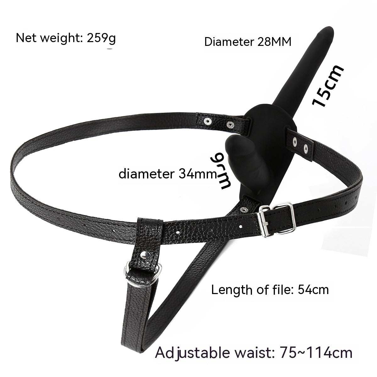 Wear Leather Pants Penis Dildo