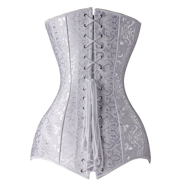 Ladies Sexy White Black Gathered Corset