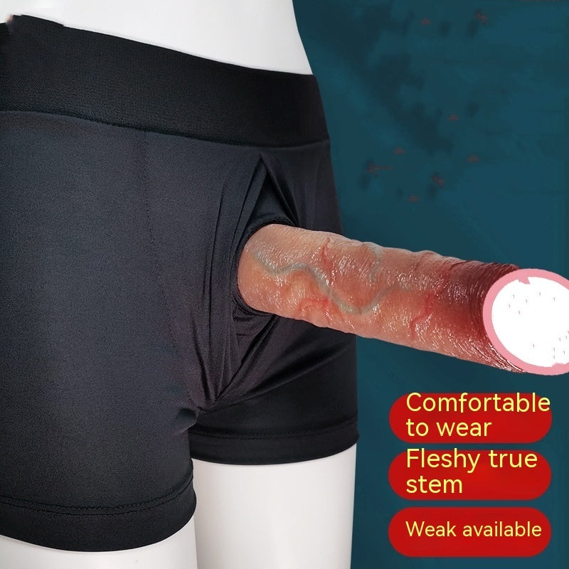 Wearable Pants Simulation Penis Penis Men's Masturbator Bold Lengthened Exotic Condom Sexy Sex Product