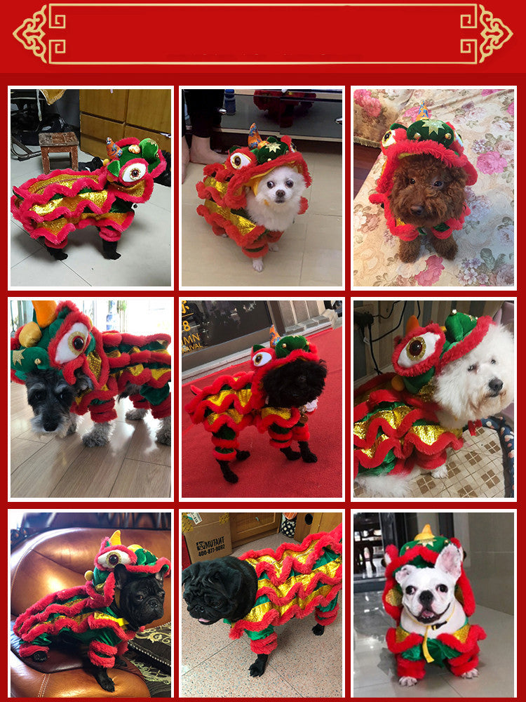 Cat dance lion pet funny dog cat funny costume