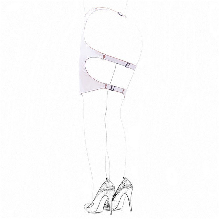 Aisle's Sexy Black Soft PU Sexy Tight-fitting Bag Field Training Short Skirt