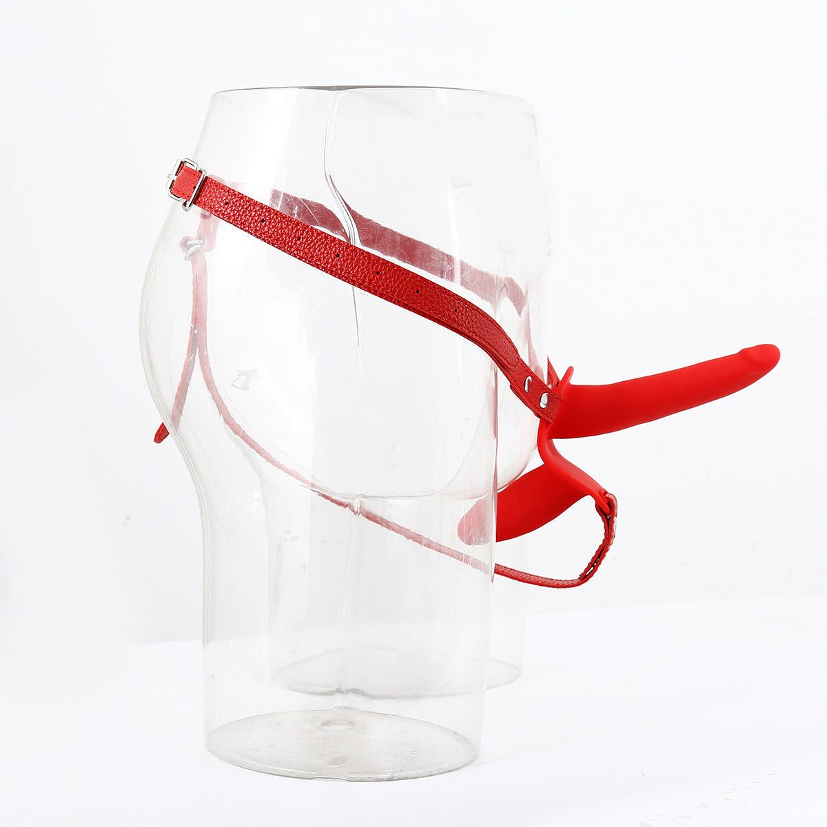 Wear Leather Pants Penis Dildo