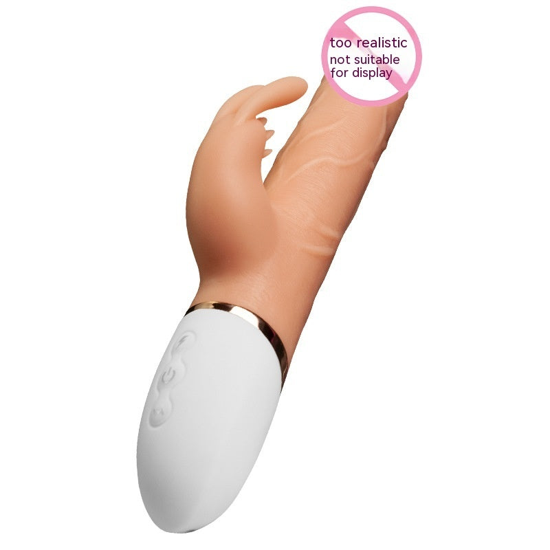 Silicone Vibrating Rod Toy Swing Telescopic Heating