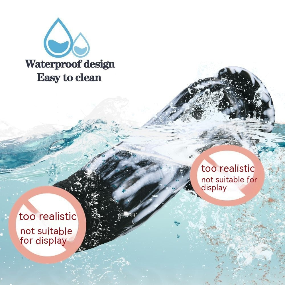 Black And White King Kong Mixed Color Liquid Silicone Thick Penis