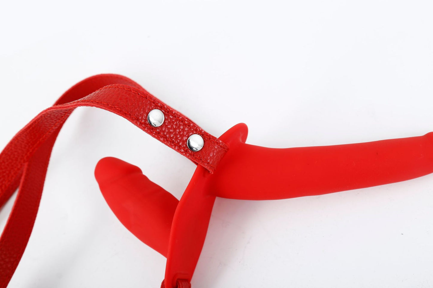 Wear Leather Pants Penis Dildo