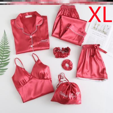 Sexy seven piece set with ice silk