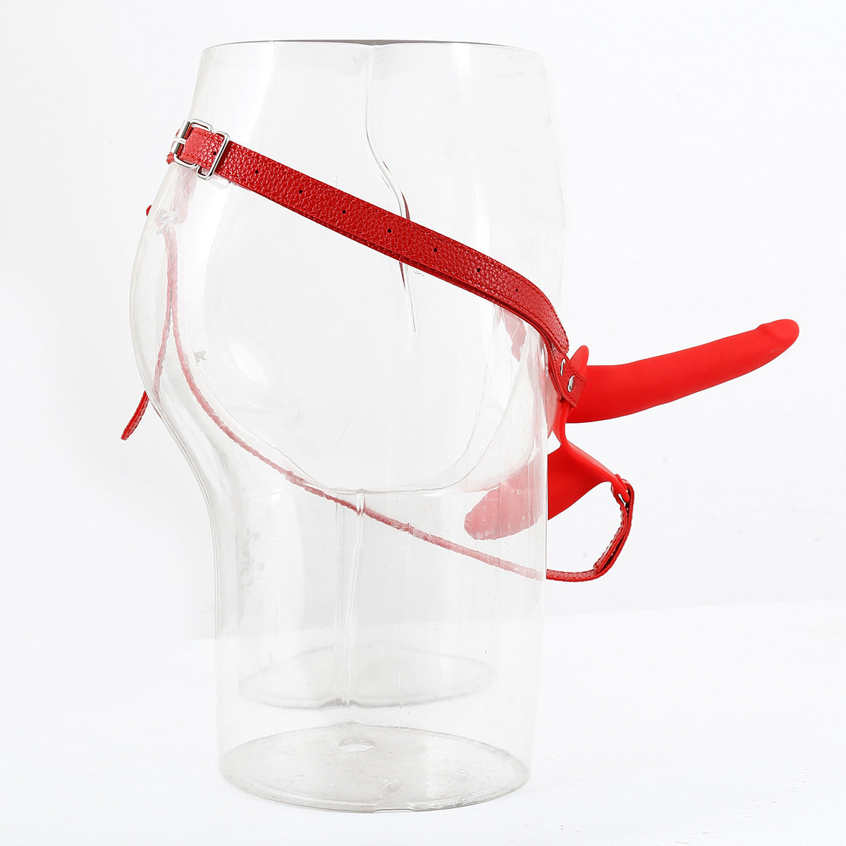 Wear Leather Pants Penis Dildo