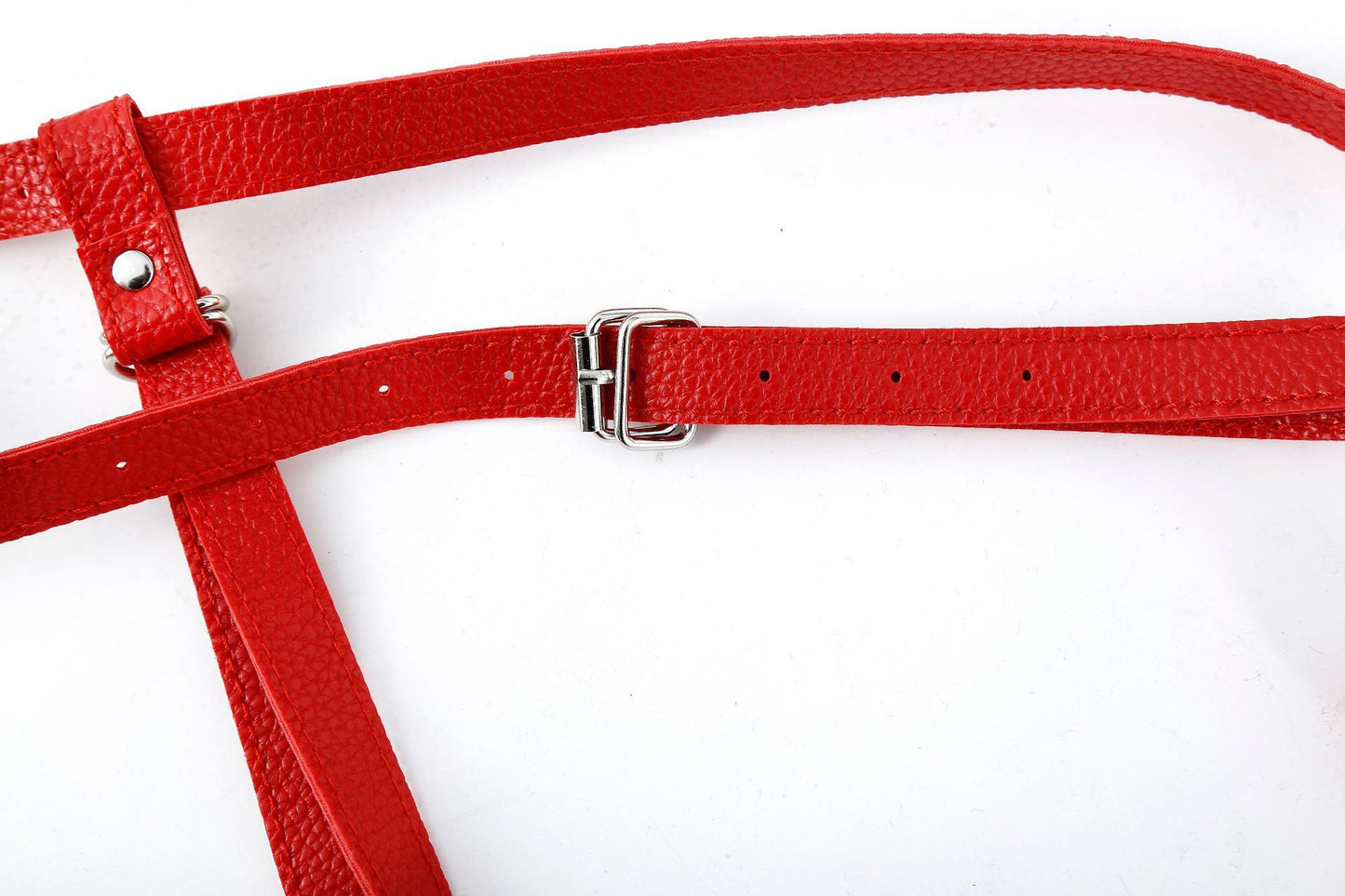 Wear Leather Pants Penis Dildo