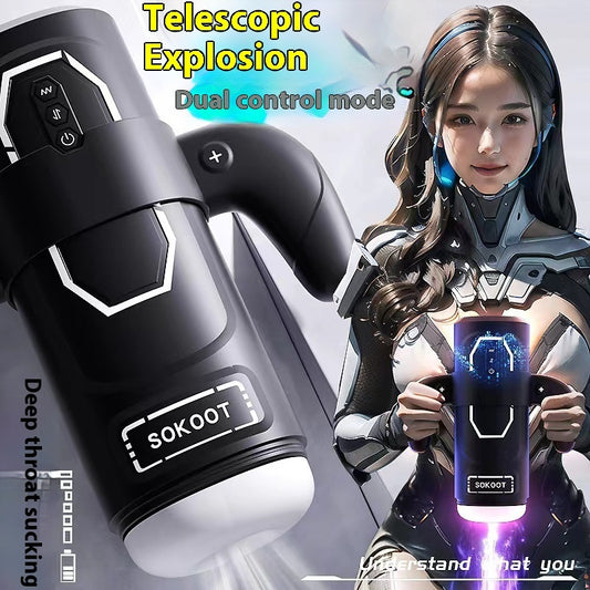 Electric Handle Airplane Bottle Men's Automatic Retractable Heating